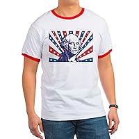 CafePress George Washington T Shirt Men's Ringer Vintage Graphic T-Shirt