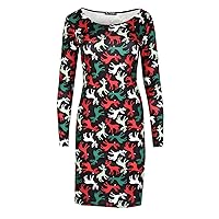Oops Outlet Women's Christmas Scarfed Skull Candy Stick Xmas Bodycon Mini Dress