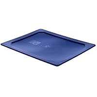 Carlisle FoodService Products Smart Lids 1/2-Size Food Pan Lid for Catering, Buffets, and Restaurants, Polyethylene, 12.75 x 10.38 Inches, Blue