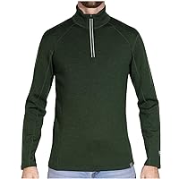 MERIWOOL Mens Base Layer 100% Merino Wool Heavyweight 400g Half Zip Sweater for Men