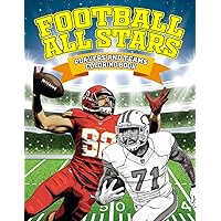 Football All Stars: Players and Team Logos- Sports coloring book for kids and adults!