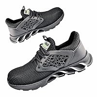 Comfortable, Ultra Lightweight and Durable Steel Toe Shoes for Men and Women - Safety Shoes with Ergonomic Design, Composite Toe Shoes, Puncture and Shockproof. Breathable and Fashionable Steel Toe Sneakers for men Work with Safety