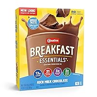 Carnation Breakfast Essentials Powder Drink Mix, Rich Milk Chocolate, 10 Count Box of 1.26 Ounce Packets (Pack of 6)