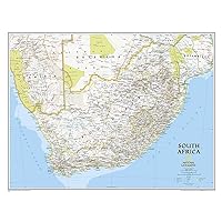 National Geographic South Africa Wall Map - Classic - Laminated (30.25 x 23.5 in) (National Geographic Reference Map)