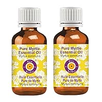 Deve Herbes Pure Myrtle Essential Oil (Myrtus communis) Steam Distilled (Pack of Two) 100ml X 2 (6.76 oz)