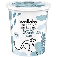 Wallaby Organic Aussie Greek Low Fat Yogurt, Plain, 32 oz. USDA Organic