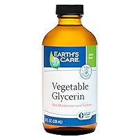Earth's Care Vegetable Glycerin, 100% Pure Liquid Glycerine for Hair, Skin and DIY Projects 8 FL. OZ.
