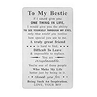 Best Friend Card - to My Bestie Card - Soul Sister Gifts - Happy Birthday Friend Wallet Card - Friendship Gifts for Women - Galentines Day Cards - Sibling Gift Female