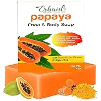 Papaya Soap Face & Body Wash – Skin Brightening Papaya Soap Bar for Dark Spots – Reduce Acne, Cleanse Scars, & Even Skin Tone – with Turmeric, Kojic Acid & Essential Oils – for All Skin Types