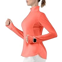 Hiverlay Women's Quick Dry Shirts Long Sleeve for Running Hiking Workout UPF50+ Lightweight Pullover Top with Pocket