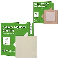 Calcium Alginate Dressing & Silicone Bordered Foam Dressing, Highly Absorbent, Soft & Conformable