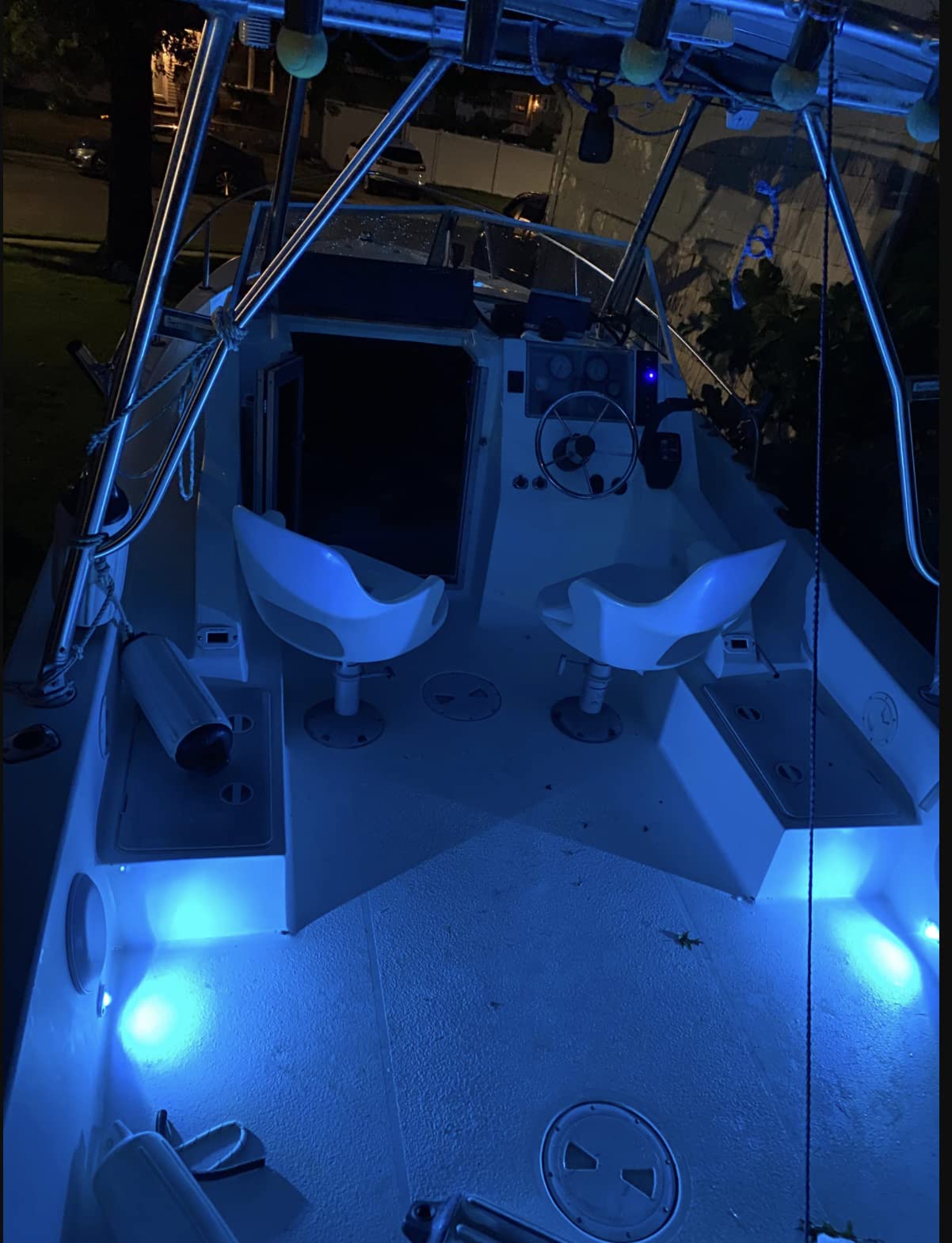 Black Oak LED Marine LED Boat light Marine Accent Lights – Fishing Lights, Courtesy Lights, Deck Lights Dimmable Blue Lights – Boat Lighting for Fishing, Pontoon, Kayak,Yacht, Sailboat (1 Pack)