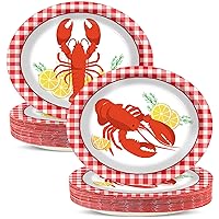 50 PCS Crawfish boil Party Supplies Crawfish Tray Oval Paper Plates 11