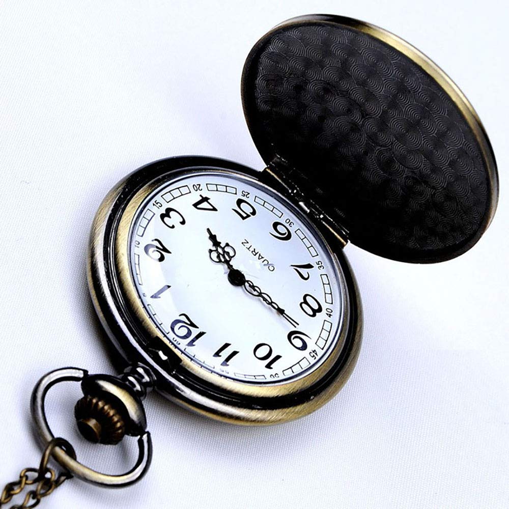 Noonan. Engraved Pocket Watches Personalized with Photo Stainless Steel Pocket Watch for Men with Chains Keepsake