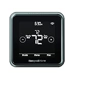 Home RCHT8612WF T5 Plus Wi-Fi Touchscreen Smart Thermostat with 7 Day Flexible Programming and Geofencing Technology Black