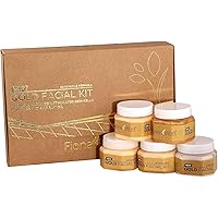 24K Professional Gold Facial kit with 5 Step sachets for Radiant & Glowing Skin for Women & Men-500 G