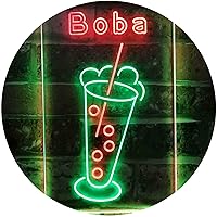 ADVPRO Boba Tea Dual Color LED Neon Sign Green & Red 16 x 24 Inches st6s46-i3877-gr