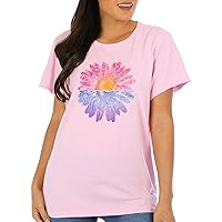 Life is Good Under Watercolor Daisy Short Sleeve Crusher™ Tee