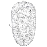 Mamibaby Baby Lounger Cover, 100% Breathable & Nest Pillow Cover for 0-24 Months,Portable Adjustable Infant Floor Seat for Travel, newbown Essential, Co-Sleeper Baby Snuggle(Flower)