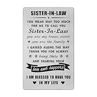 Sister In Law Card- Sister-in-Law Christmas Xmas Card Gifts Ideas- Happy Birthday Sister In Law Card- Future Sister In Law Valentines Mother's Day Wedding Easter Presents