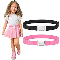 2 Pack Kids Adjustable Magnetic Belt Boys Girls Elastic Belt with Easy Magnetic Buckle