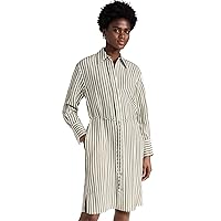 Vince Women's Coast Stripe Short Shirt Dress
