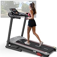 PASYOU Foldable Treadmill for Home - with Bluetooth Connectivity,Compact Treadmill with 15 Pre Programs Heart Rate Monitor Plus 44 Days Free Kinomap Membership