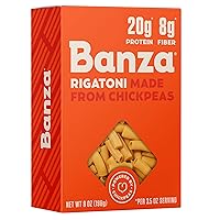 Banza Gluten-Free Chickpea Pasta, Angel Hair 20g Protein | Lower Carb | High Fiber | High Protein | Plant Based Pasta | 8oz
