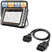 FOXWELL NT809 Bidirectional Scan Tool and OBDII 16Pin Extension Cable, All System OBD2 Scanner Diagnostic Tool,30+ Service