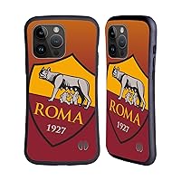 Head Case Designs Officially Licensed AS Roma Gradient Crest Graphics Hybrid Case Compatible with Apple iPhone 15 Pro Max