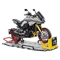 Suzuki Licensed 1:6 Scale Katana Sport Street Motorcycle Model with Transparent Engine, Rotating Wheels, and Custom Display Stands