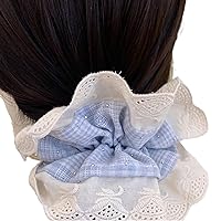Layered Hair Ties Elastic Hair Scrunchies Lace Trim Hair Rope Woman Ponytail Hair Tie for Girls Hair Style Making