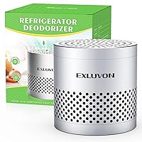 Fridge Deodorizer, Lasts for 10 Years Refrigerator Deodorizer Odor Eliminator,Travel Size Air Purifiers, More Effective Than Baking Soda Bamboo Charcoal Air Purifying Bag, Silver