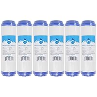 6-Pack Replacement for GE GX1S01R Granular Activated Carbon Filter - Universal 10-inch Cartridge Compatible with GE SINGLE STAGE DRINKING WATER FILTRATION UNIT - Denali Pure Brand
