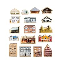 Where I Live? - Set of 17 - Ages 1+ - Wooden Blocks for Toddlers - Includes Homes from 17 Different Countries - Double-Sided
