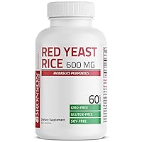 Bronson Red Yeast Rice 600 MG Monascus Purpureus Herbal Health, Non-GMO, 60 Capsules