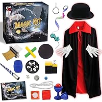 Magic Tricks Kit for Kids - Dress Up & Pretend Play Magician Dress Up Fun Stuff Outdoor Indoor Games for Boys Girls Toddlers Ages 5 6 7 8 9 10 11 12 Years Old