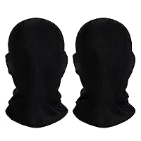 2 Pcs Zentai Full Face Mask Spandex Hood Skin Mask Elastic Breathable Mask for Halloween Cosplay Costumes Unisex