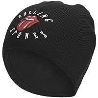 Rolling Stones - Mens Rolling Stones - Printed Logo Knit Beanie Black
