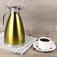 Coffee Tea Pot,Stainless Steel Double Wall Vacuum Insulated Pot Thermo Jug Hot Water Bottle for Coffee, Water, Tea, Hot Beverage (#7)