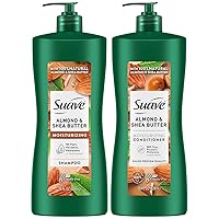 Moisturizing Shampoo and Conditioner Set w/Almond and Shea Butter - Suave Almond and Shea Butter Shampoo & Conditioner for Revitalizing Dry Hair, 28 Oz Ea (2 Piece Set) Suave Moisturizing Shampoo and Conditioner Set w/Almond and Shea Butter - Suave Almond and Shea Butter Shampoo & Conditioner for Revitalizing Dry Hair, 28 Oz Ea (2 Piece Set)