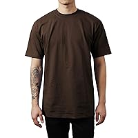 Mens Premium Heavyweight T Shirt Super Max Crew Neck Solid Short Sleeve Tee S-5XL Big and Tall