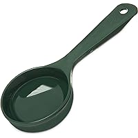 Carlisle FoodService Products Measure Miser Solid Measuring Spoon with Short Handle, 4 Ounces, Green