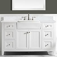 Design Element BK-54-WT Bathroom Vanity, 54 in, White