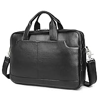 Leather Laptop Briefcase for Men,Waterproof Travel Messenger Duffle Bags 15.6 Inch Laptop Bag