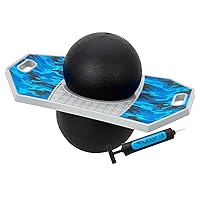 Flybar Pogo Trick Ball for Kids, Trick Bounce Board for Boys and Girls Ages 6+, Up to 160 lbs, Includes Pump, Easy to Carry Handle, Durable Plastic Deck Indoor, Outdoor Toy Pogo Jumper