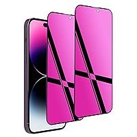 Compatible with iPhone 14 Pro Max Privacy Screen Protector Mirror Effect Anti-Spy anti Blue light eye protection 2 Pack Gradient Colorful espejo (Pink 6.7 inch)