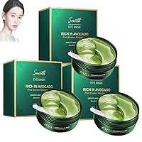 EdmEr Avocado Eye Mask, Smooth Eye Mask Rich in Avocado,avocado Moisturizing Anti-aging Eye Mask, for Reduces Puffiness, Brightens Dark Circles, & Firms Under Eye Bags