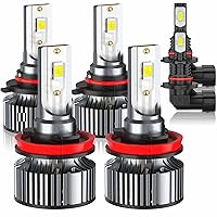 LED Headlight Bulbs Combo Compatible For Ford F150 2015 2016 2017 2018 2019 2020 2021 2022 2023, 9005 H11 High Low Beam + 9140/9145 Fog Lights, 6000K White, Plug and Play, Pack of 6