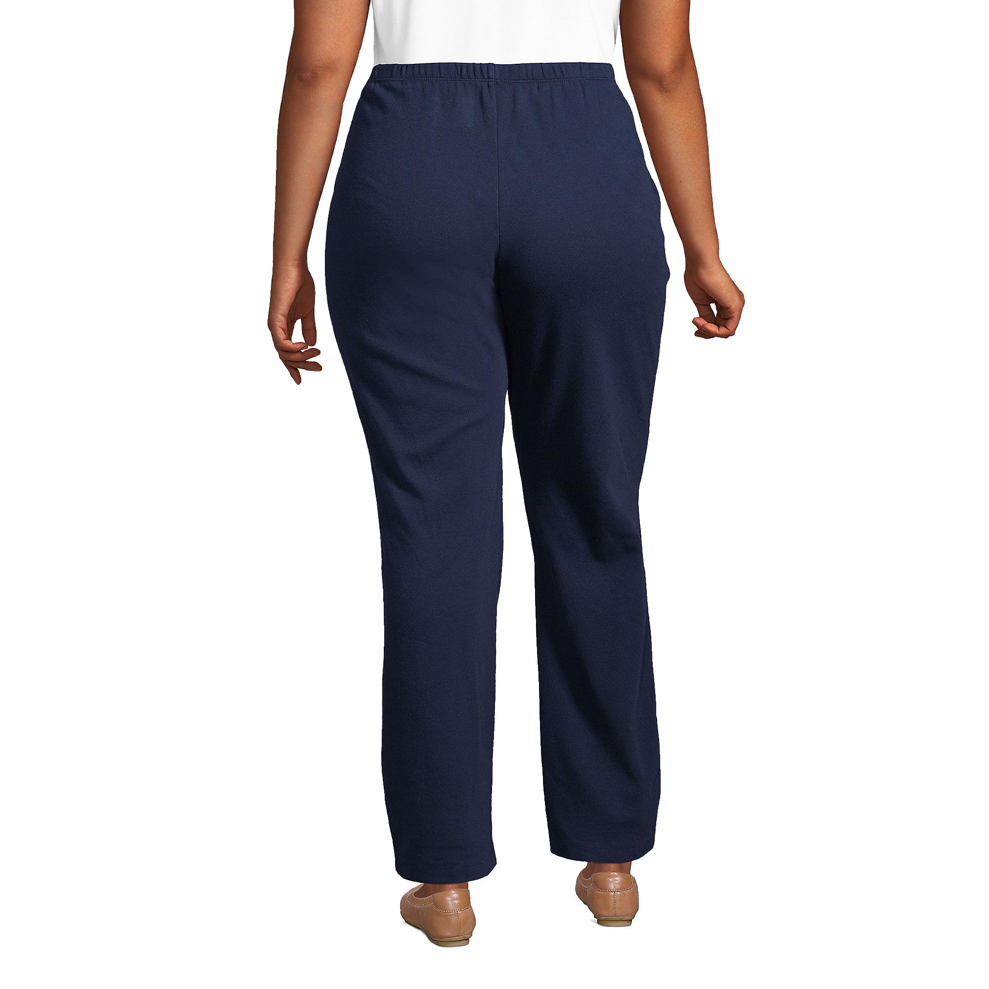 Lands' End Women's Sport Knit High Rise Elastic Waist Pants